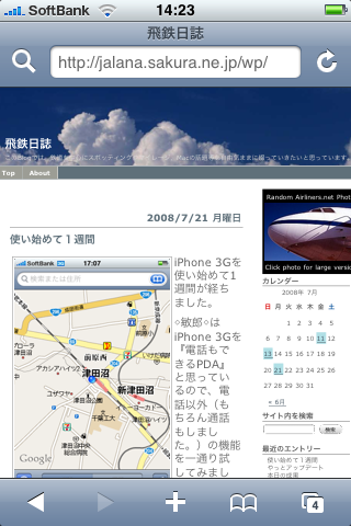 iPhone 3G Safari
