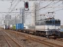 高速貨B第1091列車 EF65 2037[新]-コキ17両@市川〜船橋 2013/09/21 11:32